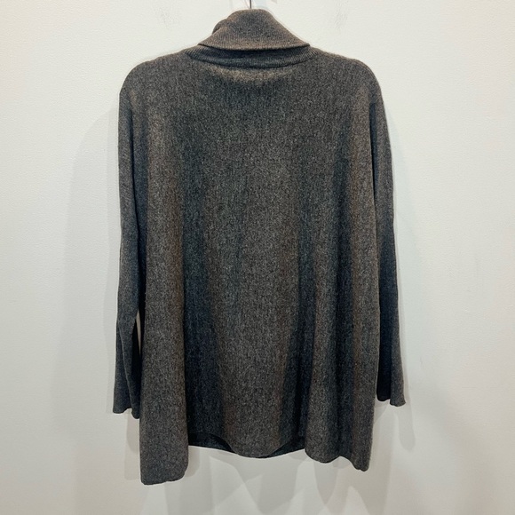 Garnet Hill Oversized Turtleneck Tunic Wool Cashmere Blend Gray Women’s Size XS - Picture 6 of 6